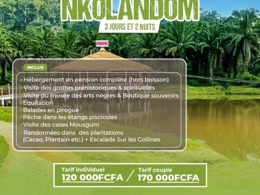 03 days and 02 nights at NKOLANDOM Tourist Center