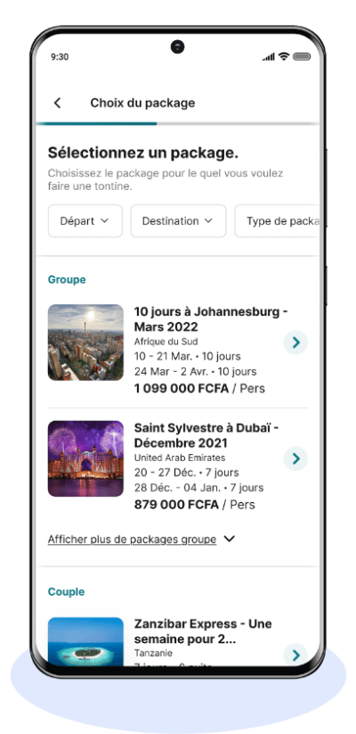 ease travel mobile app screenshot